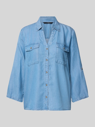 VERO MODA Loose fit overhemdblouse van lyocell, model 'BREE' Jeansblauw - 2