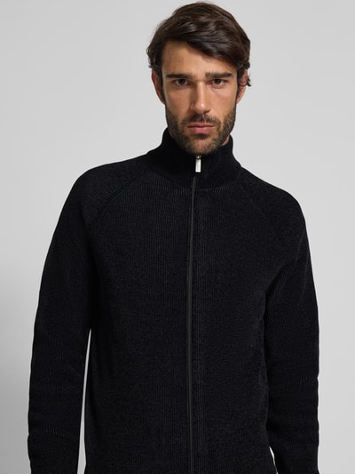 JAKE*S STUDIO MEN Gebreid vest met opstaande kraag Zwart - 3