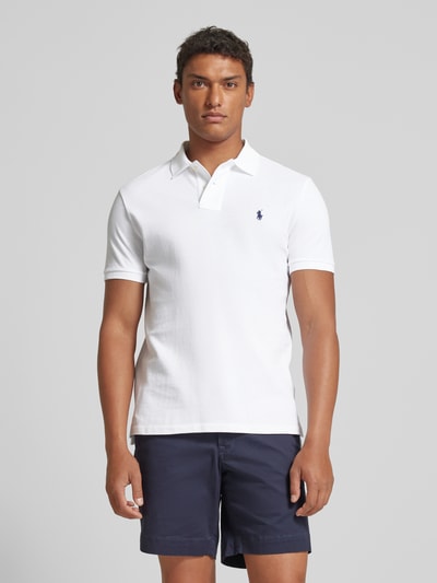 Polo Ralph Lauren Slim fit poloshirt met labelstitching Wit - 4