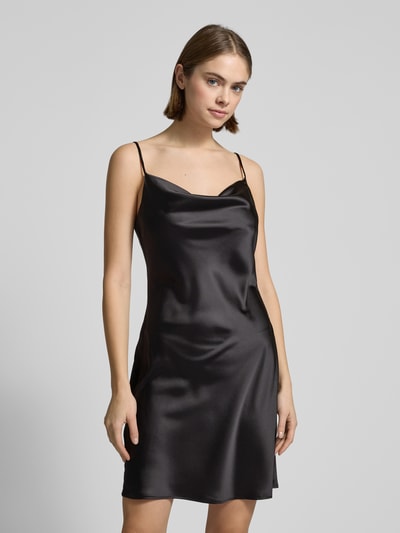 Review Minikleid mit Spaghettiträgern Black 4