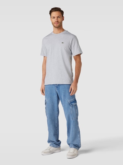 Lacoste T-shirt z okrągłym dekoltem model ‘BASIC’ Jasnoszary melanż 1