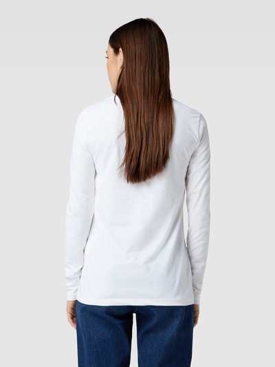 Montego Longsleeve mit geripptem Rundhalsausschnitt  Weiss 5