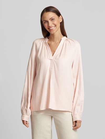 QS Blouseshirt met V-hals Roze - 4