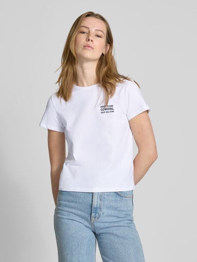 Review T-shirt met statementprint Wit - 4