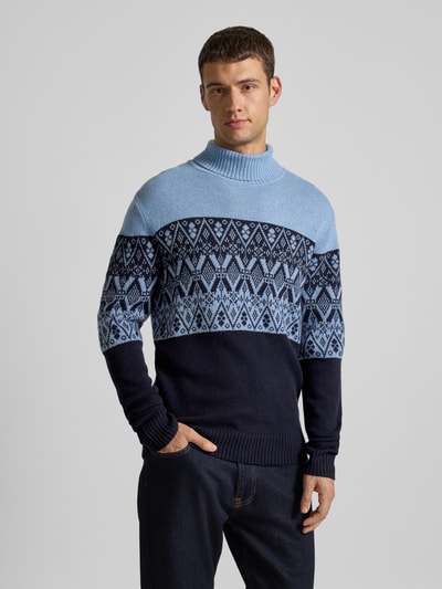 Fynch-Hatton Wollpullover mit Rollkragen Marine 4