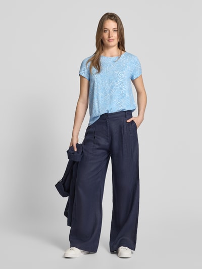 Vila Regular fit blouseshirt van viscose met ronde hals Koningsblauw - 1