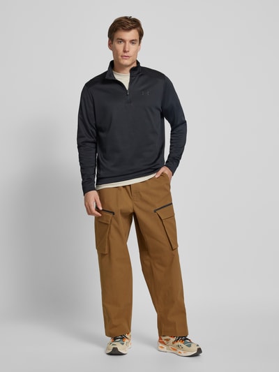 Under Armour Straight leg geruite broek met elastische band, model 'Unstoppable' Cognac - 1