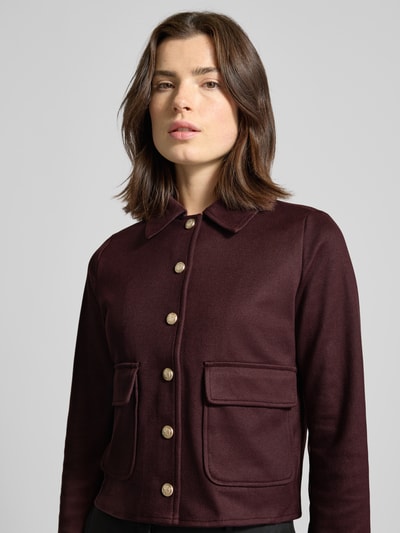 Zero Blazer mit Knopfleiste Bordeaux 3