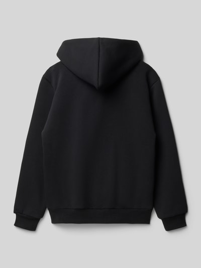 KARL KANI Bluza o kroju regular fit z mieszanki bawełny z kapturem i nadrukiem z logo Czarny 3