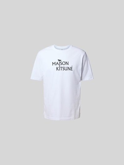 MAISON KITSUNÉ Regular Fit T-Shirt aus reiner Baumwolle Weiss 2