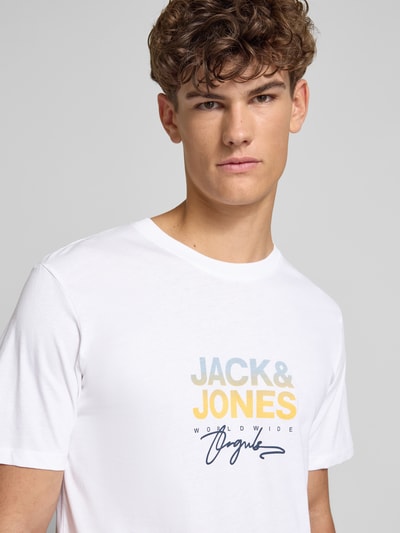 Jack & Jones T-Shirt mit Label-Print Weiss 3