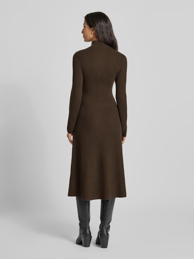 Tommy Hilfiger Regular fit vrijetijdsjurk van zuivere wol Middenbruin - 5