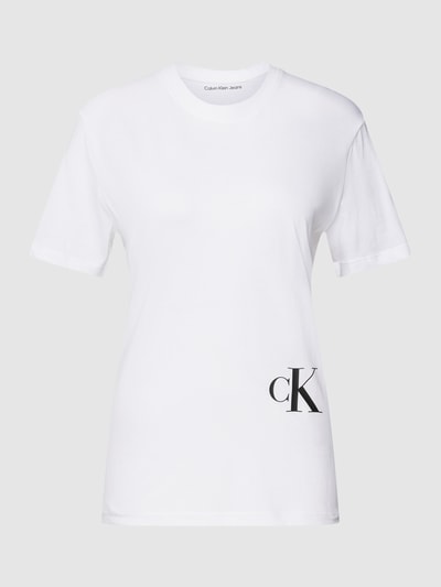 Calvin Klein Jeans T-shirt z nadrukiem z logo model ‘MONOGRAM’ Biały 2