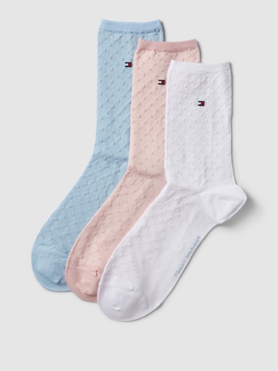 Tommy Hilfiger Socken mit Strukturmuster Modell 'Gifting Dot' im 3er-Pack Weiss 1