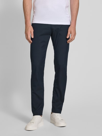 Pierre Cardin Tapered Fit Chino mit Strukturmuster Modell 'Lyon' Marine 4