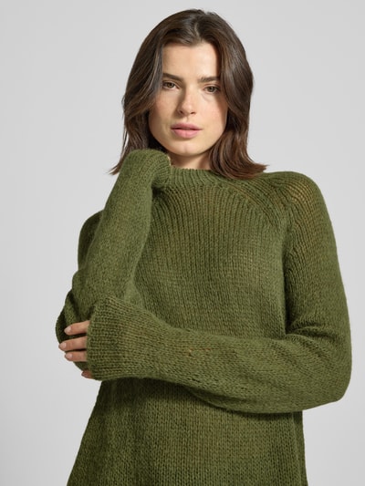 JOOP! Sweter z dzianiny z okrągłym dekoltem model ‘KARA’ Ciemnozielony 3