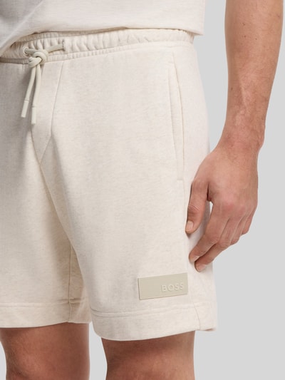 BOSS Green Regular Fit Sweatshorts aus Baumwoll-Mix Modell 'JT_SHORTS' Offwhite 3