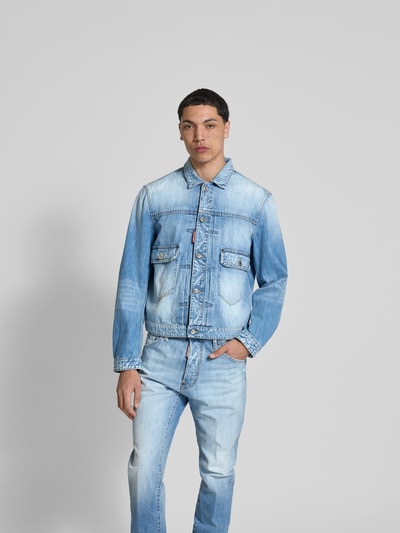 Dsquared2 Jeansjacke mit Knopfleiste Jeansblau 4