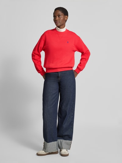 Polo Ralph Lauren Bluza z okrągłym dekoltem i wyhaftowanym logo Ciemnopomarańczowy 1