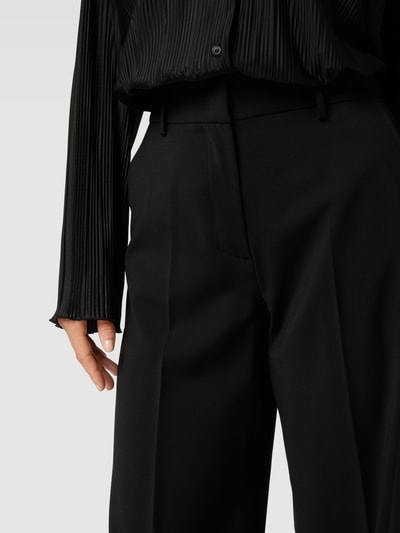 Weekend Max Mara Stoffhose aus Schurwolle mit Bügelfalten Modell 'VISIVO' Black 3