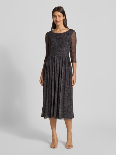 ROBE LÉGÈRE Midikleid mit Rundhalsausschnitt Marine 4