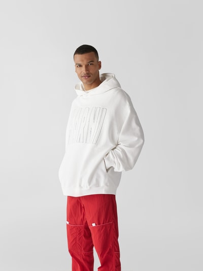 Marni Oversized Hoodie mit Label-Detail Weiss 4