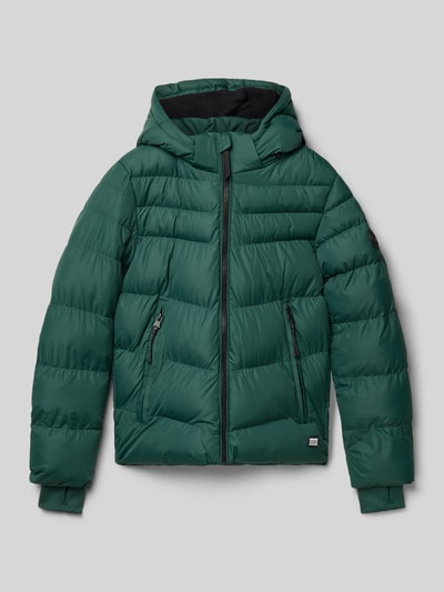 CARS JEANS Kurtka pikowana z kapturem model ‘HEYWARD’ Ciemnozielony 1