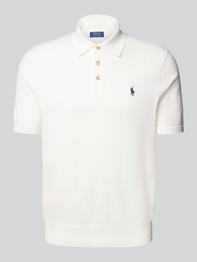 Polo Ralph Lauren Regular Fit Poloshirt mit Label-Stitching Offwhite 2