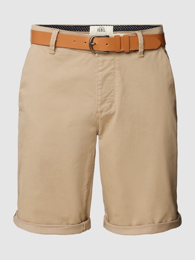 Redefined Rebel Korte chino inclusief riem, model 'Mike' Beige - 2