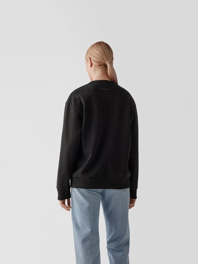 MM6 Maison Margiela Sweatshirt mit Label-Print Schwarz 5