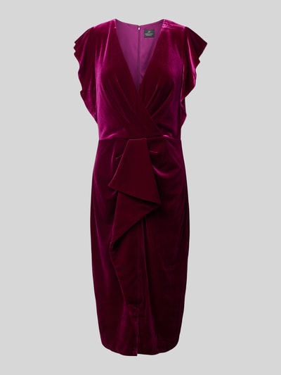 Adrianna Papell Cocktailkleid in Wickel-Optik Bordeaux 2