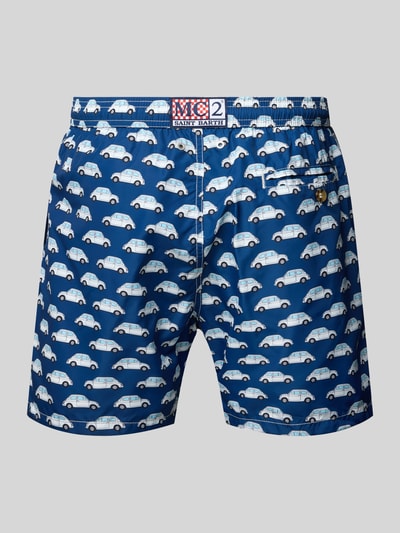 MC2 Saint Barth Relaxed Fit Badeshorts mit Paspeltasche Marine 3