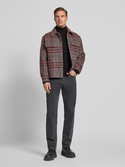 Casual Friday Sweter z dzianiny z golfem model ‘HEINE’ Czarny 1