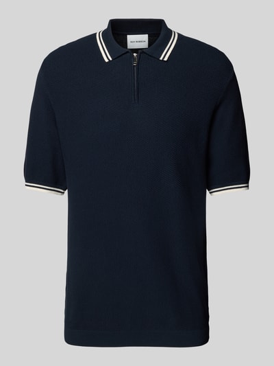 Roy Robson Koszulka polo z krótkim zamkiem błyskawicznym Granatowy 2