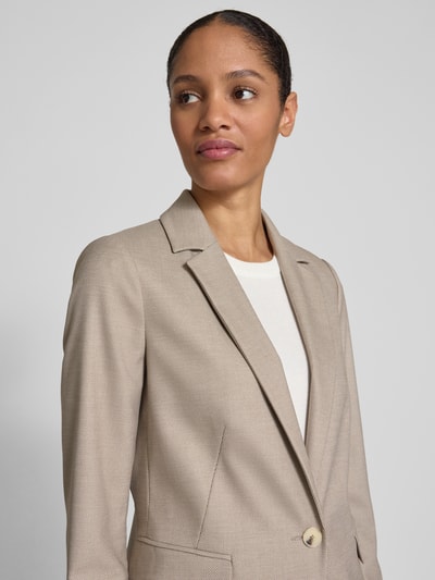 comma Slim fit blazer met klepzakken Taupe - 3