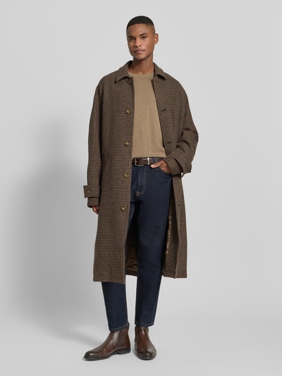 bugatti Strickpullover mit gerippten Abschlüssen Beige 1