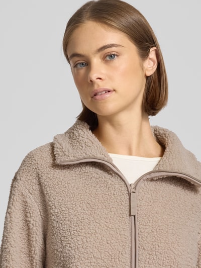 ONLY Regular Fit Teddy-Jacke mit seitlichen Eingrifftaschen Modell 'MEGAN' Beige Melange 3