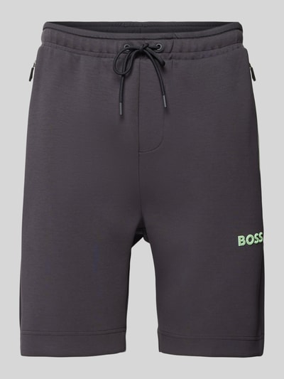 BOSS Green Shorts mit Label-Applikation Modell 'Headlo' Anthrazit 2