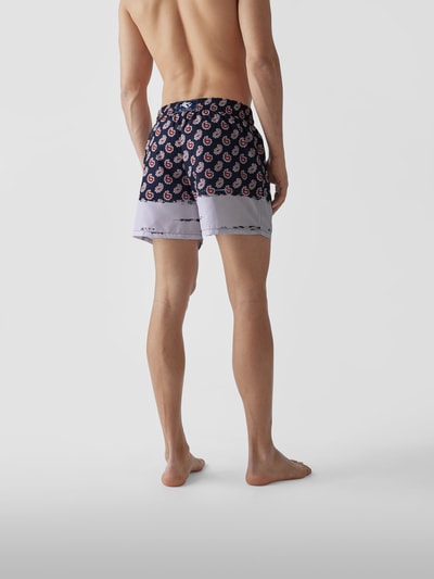 Etro Badehose mit Paisley-Dessin Marineblau 5