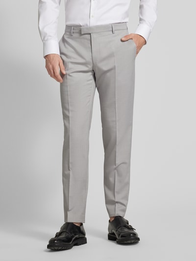 JOOP! Collection Slim fit pantalon met persplooien, model 'Blayr' Zilver - 4