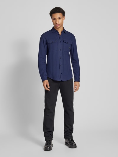 G-Star Raw Slim Fit Freizeithemd mit Brusttaschen Marine 1