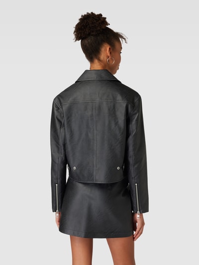 Calvin Klein Jeans Jacke in Leder-Optik Black 5