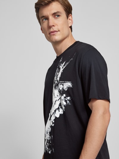 ARMANI EXCHANGE T-shirt met motiefprint Zwart - 3