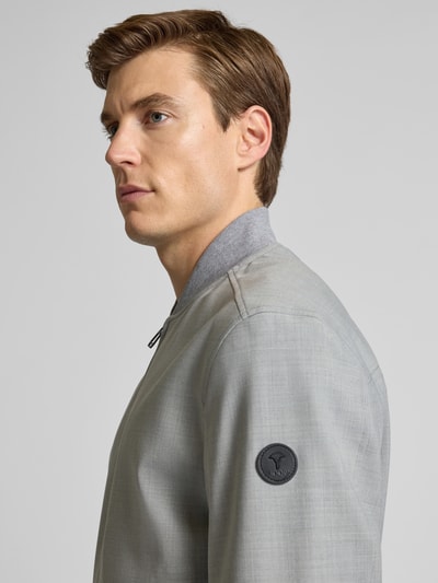 JOOP! Collection Bomberka z prążkowanymi wykończeniami model ‘Indro’ Jasnoszary 3