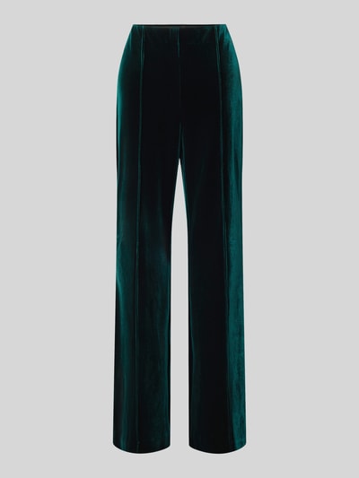 Christian Berg Woman Selection Flared fit stoffen broek van fluweel met siernaden Groen - 2