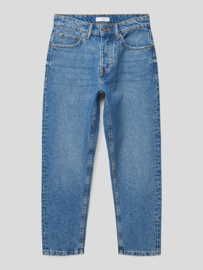 Mango Tapered Fit Jeans aus Baumwolle Blau 1