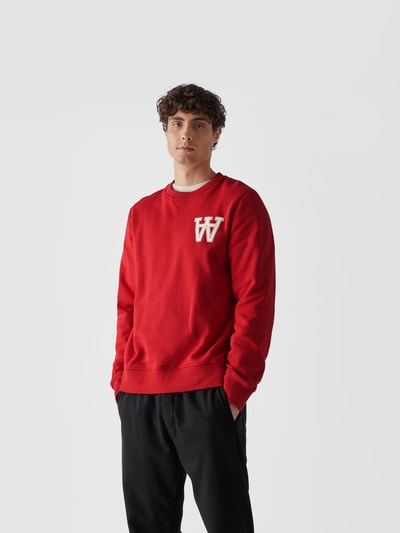 WOOD WOOD Sweatshirt mit Logo-Motiv Rot 4