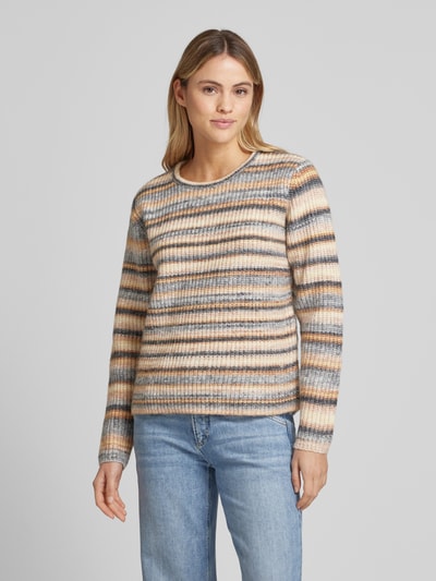 FREE/QUENT Strickpullover mit Rundhalsausschnitt Modell 'SELLY' Mittelgrau 4