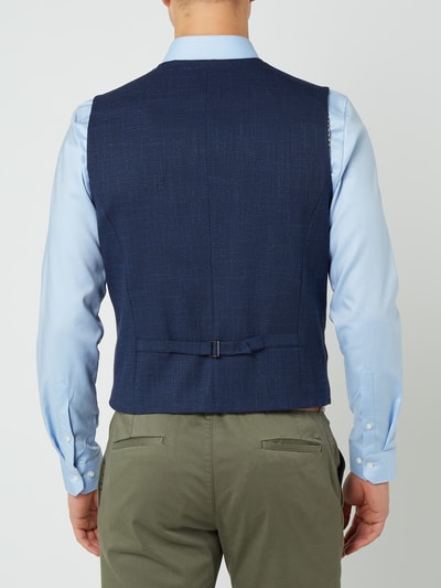 MCNEAL Gilet met fijne geweven structuur, model 'Freddy' Donkerblauw - 5