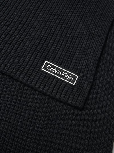 CK Calvin Klein Schal aus Baumwoll-Kaschmir-Mix BLACK 2